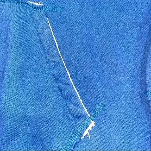 Reebok NFL Vintage blue reverse hem Denver Broncos kangaroo pocket Hoodie - Picture 6 of 8